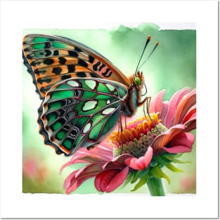 Dark Green Fritillary - Watercolor Butterfly Posters and Art